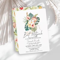 Tropical Pink Hibiscus Botanical Bat Mitzvah