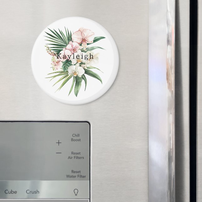Tropical Pink Orchid Flowers Magnet (In Situ (Fridge))