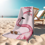 Tropical Pink Personalised Monogram Flamingo  Bath Towel<br><div class="desc">This fun pink flamingo design is the perfect addition to your towel collection. Perfect for holidays, swimming, as a gift or for your next vacation. Featuring your name and initial, easily customised to your own name, can be customised further by clicking on the "customise it" button to change the font...</div>