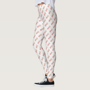 Tropical Pink Pineapple Leggings