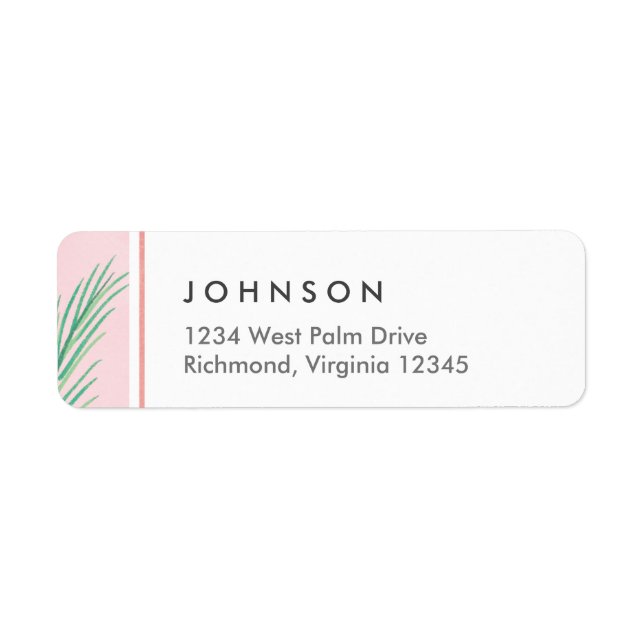 Tropical Pink Return Address Labels (Front)