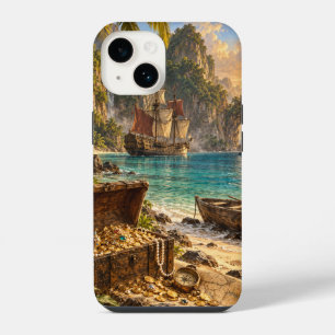 Tropical Pirate Treasure Island Phone Case