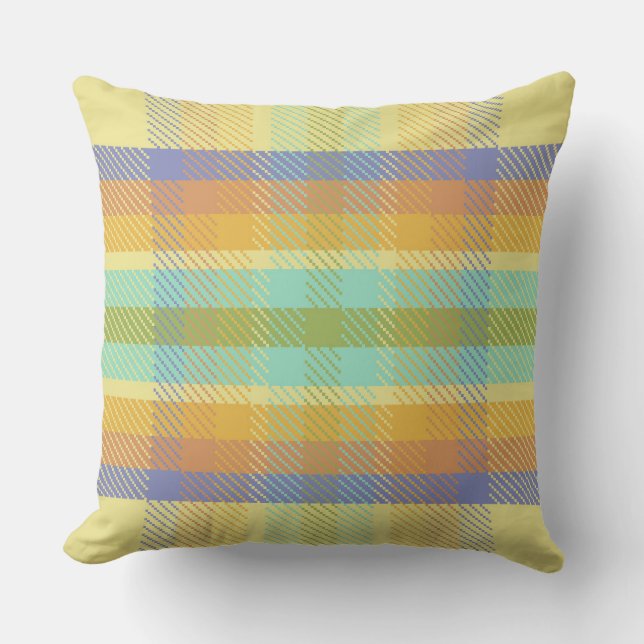 Tropical Plaid HTS Cushion (Front)
