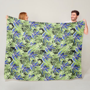 Tropical plant 2 fleece blanket
