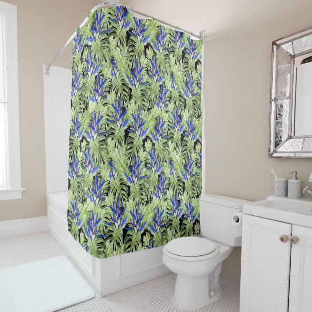 Tropical plant 2 shower curtain (In Situ)