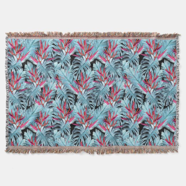 Tropical plants 1 . throw blanket (Front)