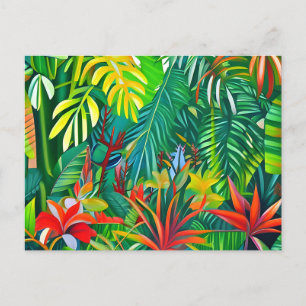 Tropical plants Art Postcard