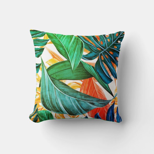 tropical plants cushion (Front)