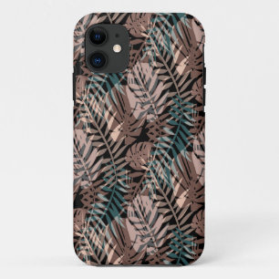Tropical plants, jungle, tropics , beige ,leaves Case-Mate iPhone case