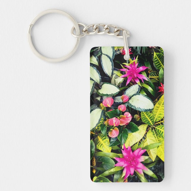 Tropical plants key ring (Front)