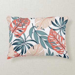 Tropical Plants Leaves Fashion Print Decorative Cushion