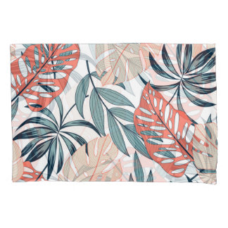 Tropical Plants Leaves Fashion Print Pillowcase