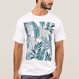 Tropical Plants Leaves Vintage Wallpaper. T-Shirt
