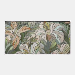 Tropical plants Mosaic Digital Art Desk Mat