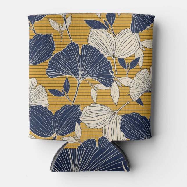 Tropical Plants: Seamless Leaf Pattern Can Cooler (Front)