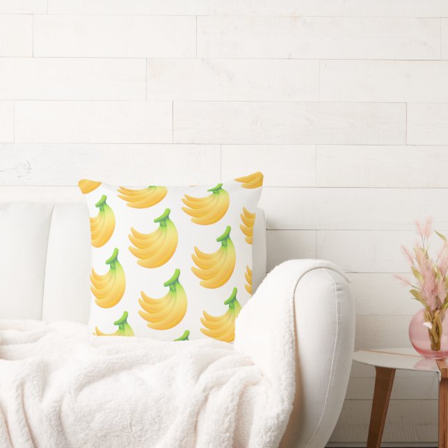 Tropical Playful Cute Summer Fun Yellow Cushion (Couch)