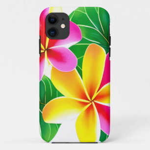 Tropical Plumeria Flowers Case-Mate iPhone Case