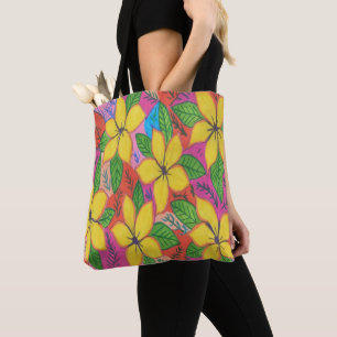 Tropical Plumeria Garden Tote Bag