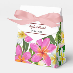 Tropical Plumeria Temple Tree Wedding Favour Box
