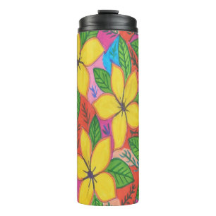 Tropical Plumeria Thermal Tumbler