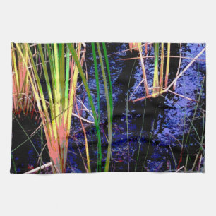 Tropical Pond Grasses Tea Towel