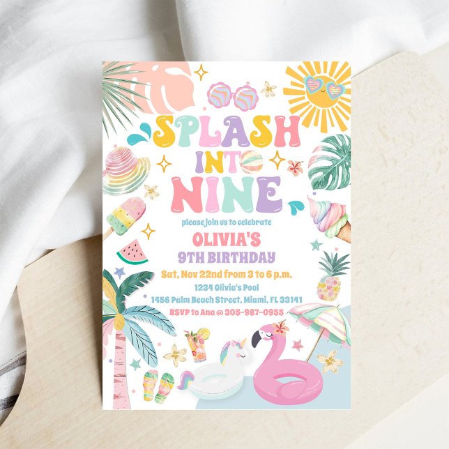 Tropical Pool Birthday Invitation (Creator Uploaded)