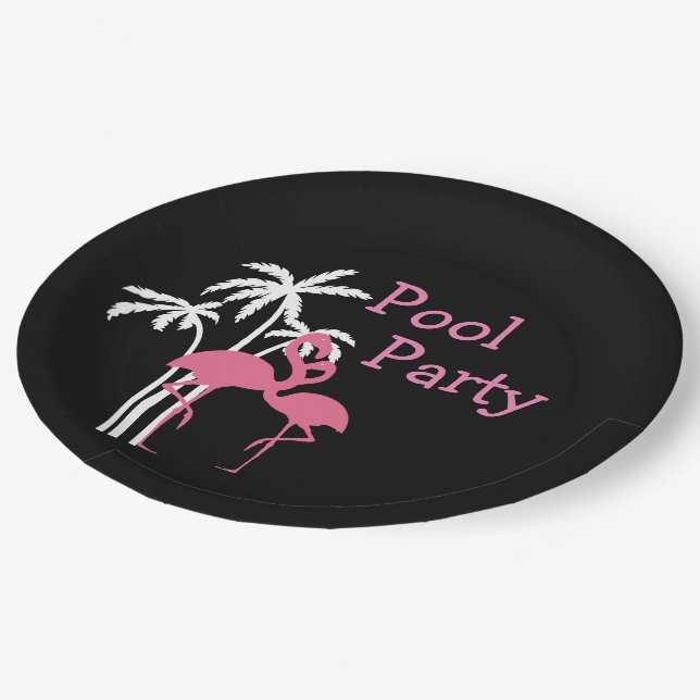Tropical Pool Party Paper Plate (Angled)