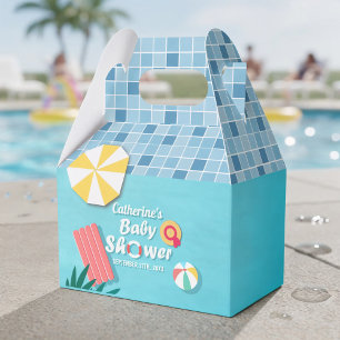 Tropical Pool Party Summer Baby Shower  Favour Box