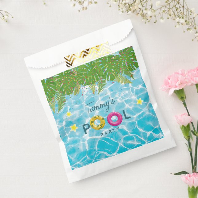 Tropical Pool Party Swimming Pool Birthday  Favour Bags (Sealed)