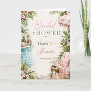Tropical Poolside Bridal Shower Invitation