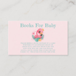 Tropical Princess Flamingo Girl Books For Baby Enclosure Card