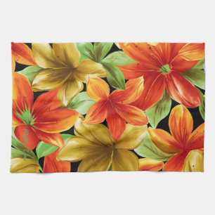 Tropical Print Tea Towel