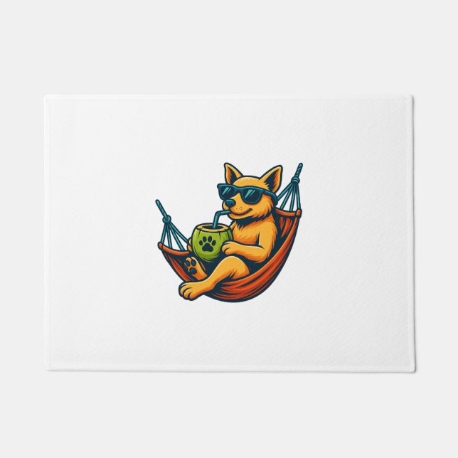 Tropical Pup Vibes Doormat (Front)