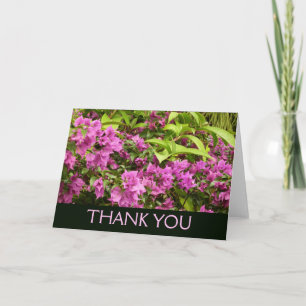 Tropical Purple Bougainvillea Thank You Card