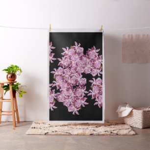 Tropical Purple Cattleya Orchid Flowers Fabric