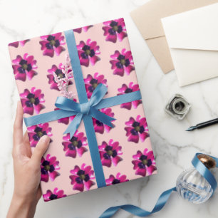 Tropical Purple MOD Orchid Flower Summer Birthday Wrapping Paper