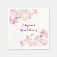 Tropical Purple Orchid Floral Bridal Shower
