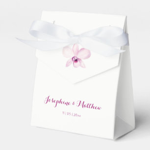 Tropical Purple Orchid Floral Wedding Favour Box