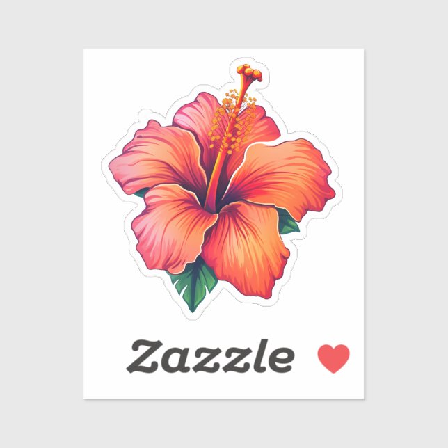 Tropical Radiance: Fiery Hibiscus (Sheet)