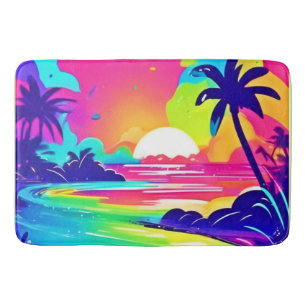 Tropical Rainbow Beach Dream Bath Mat