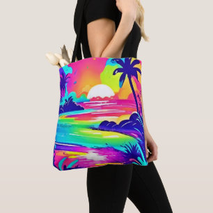 Tropical Rainbow Beach Dream Tote Bag