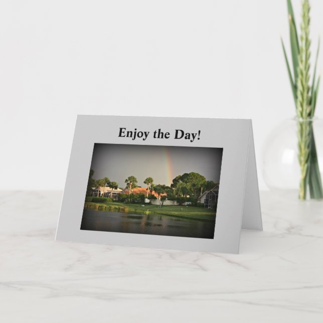 Tropical Rainbow Florida Lake Card (Front)