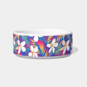 Tropical rainbow frangipani bowl
