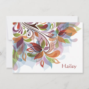 Tropical Rainbow Personalised Stationery Notecard