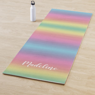 Tropical Rainbow Sunset   Watercolor Yoga Mat