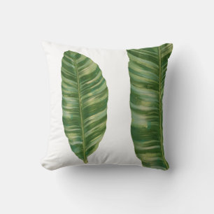 Tropical Rainforest Banana Leaf Foliage Spa Resort Cushion