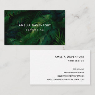 Tropical Rainforest Leafy Foliage Business Card