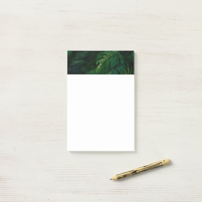 Tropical Rainforest Leafy Foliage Post-it Notes (On Desk)
