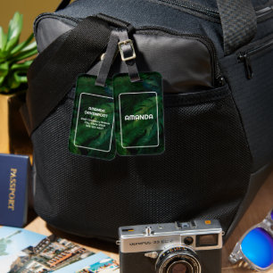 Tropical Rainforest Leafy Green Foliage Luggage Tag