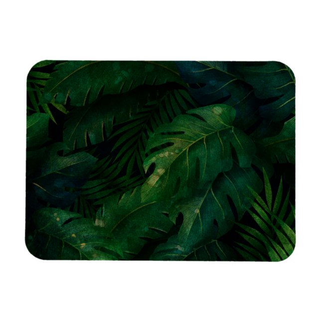 Tropical Rainforest Leafy Green Foliage Magnet (Horizontal)